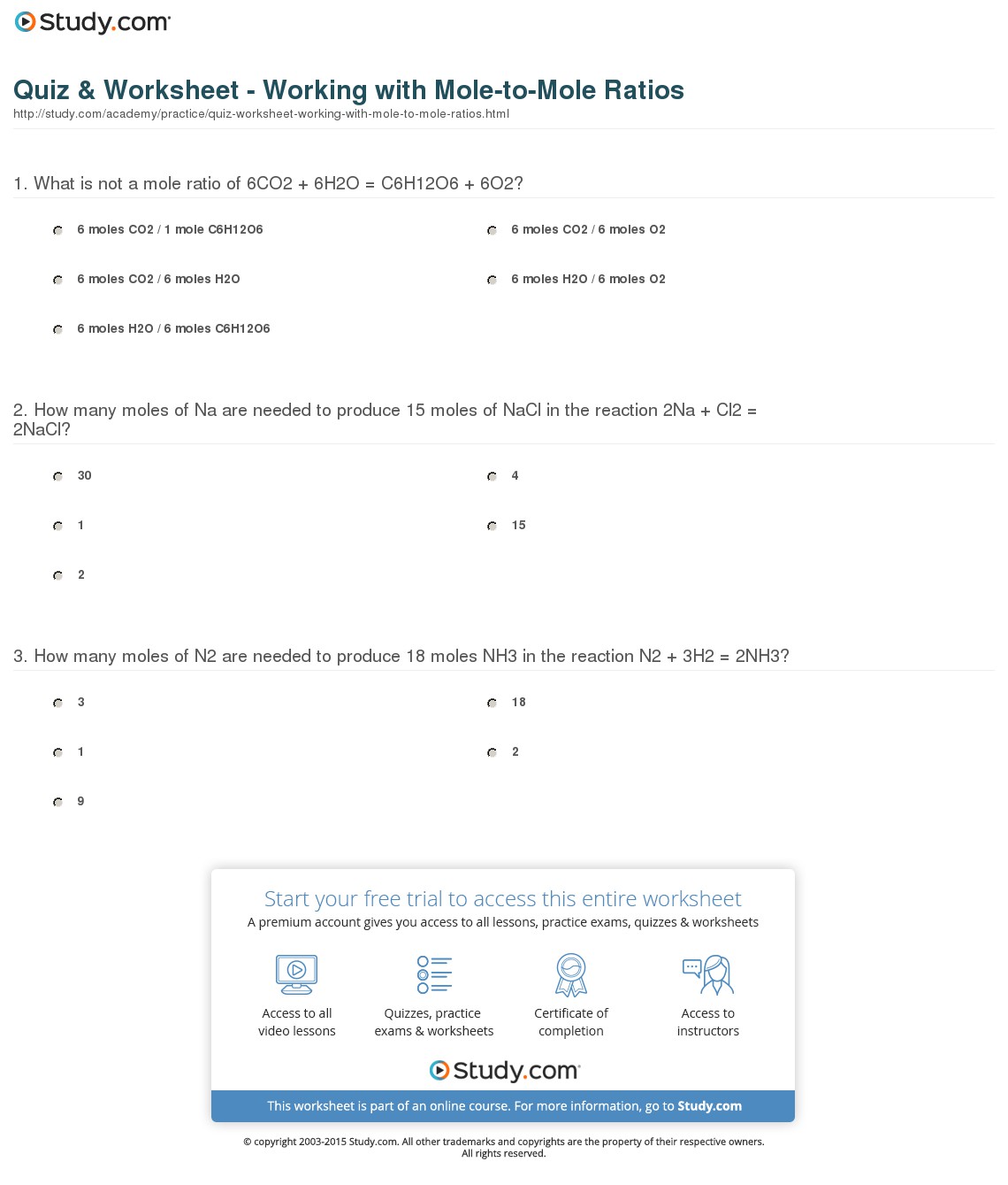 Quiz & Worksheet