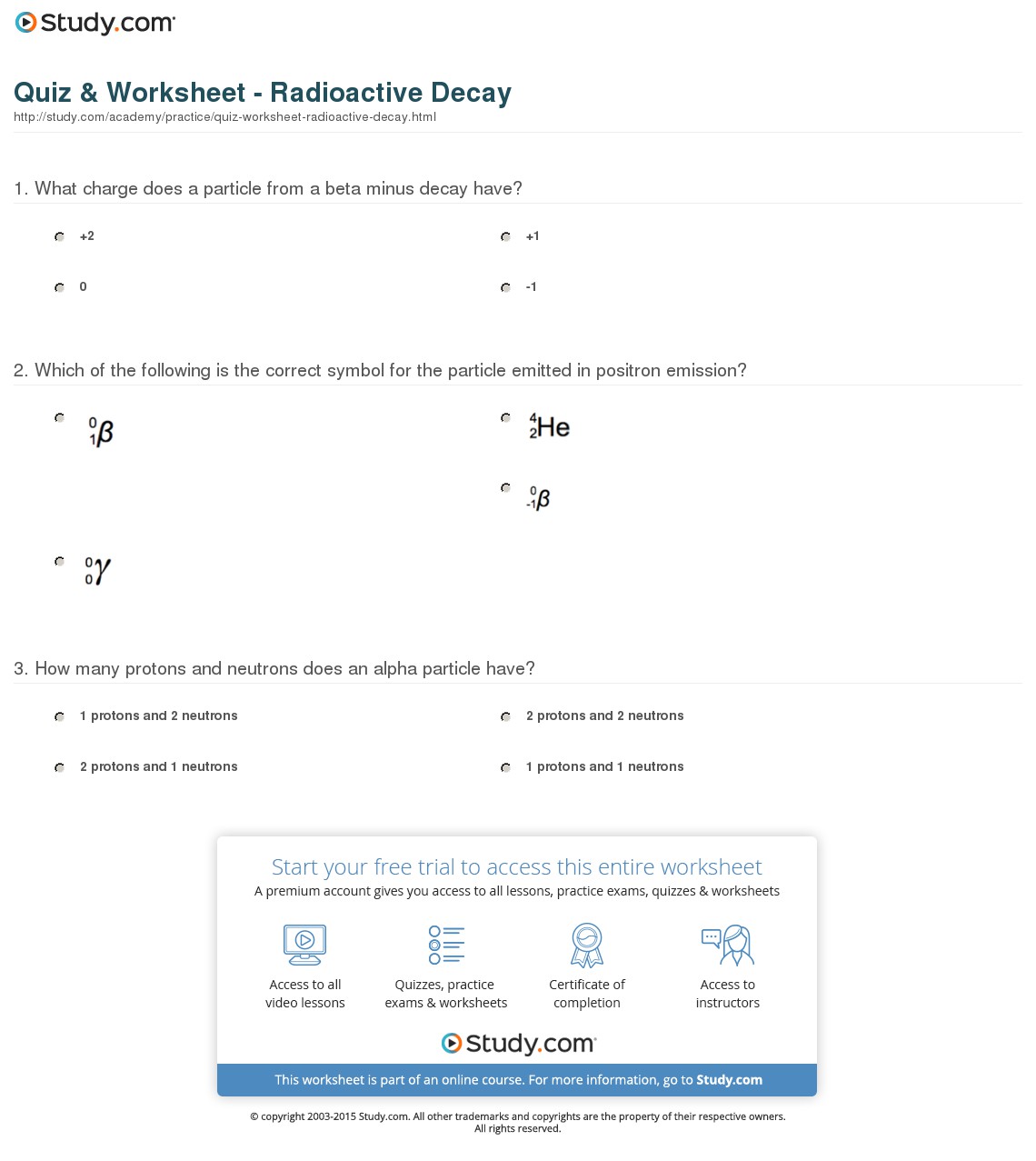 Quiz & Worksheet