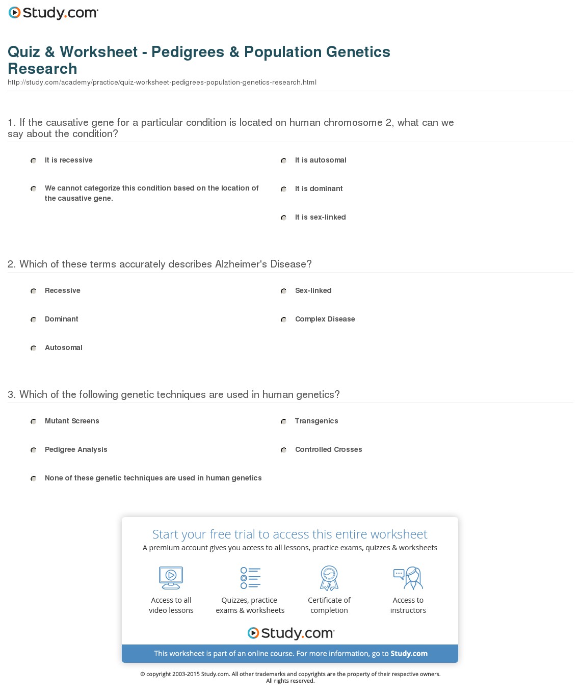 Quiz & Worksheet