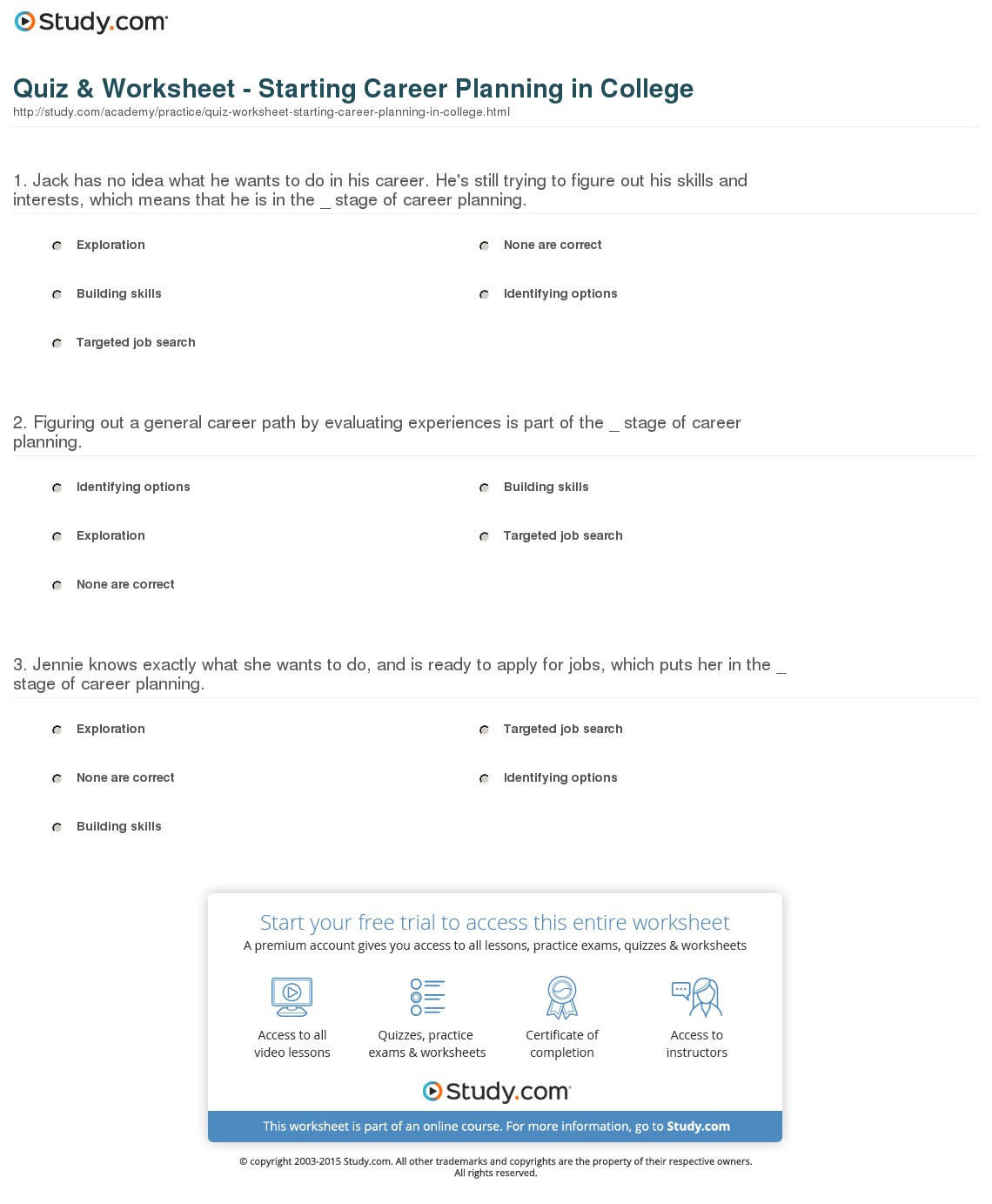 Quiz & Worksheet