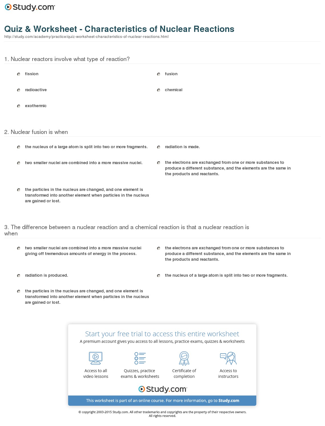 Quiz & Worksheet