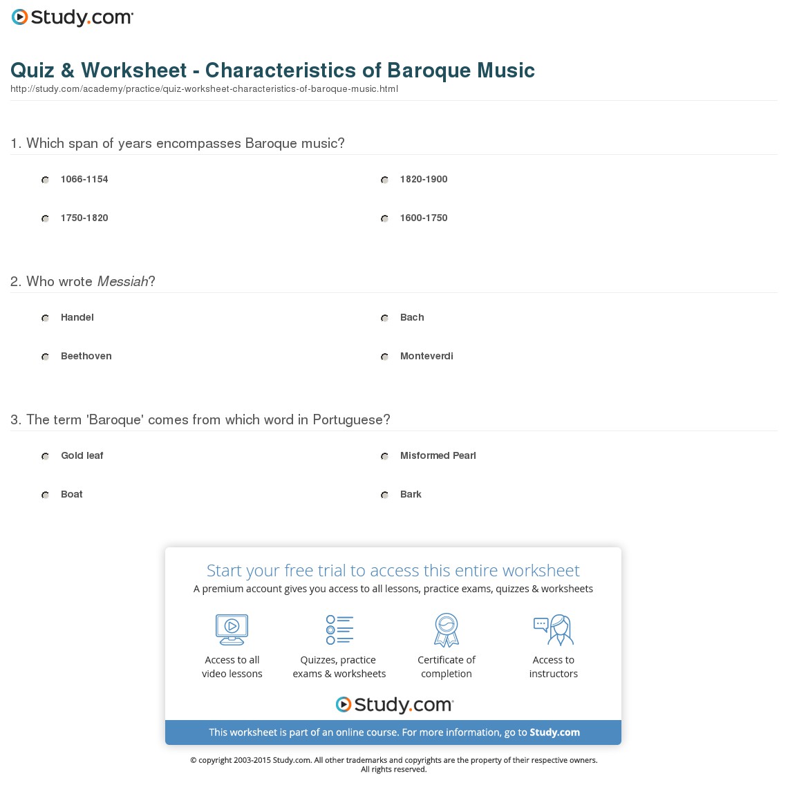 Quiz & Worksheet
