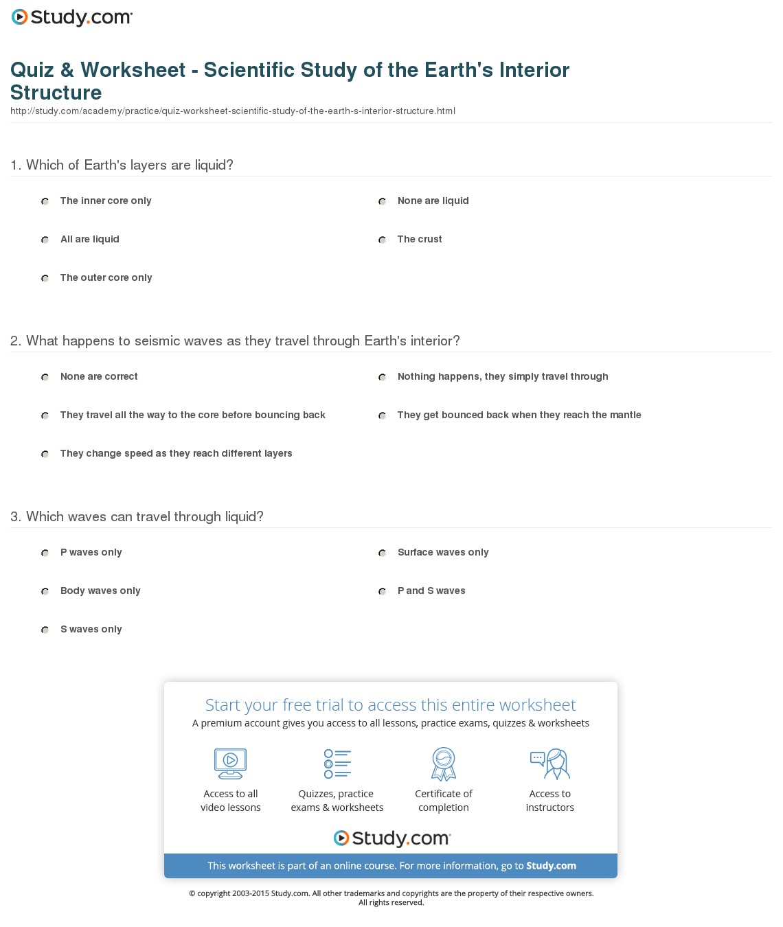 Quiz & Worksheet