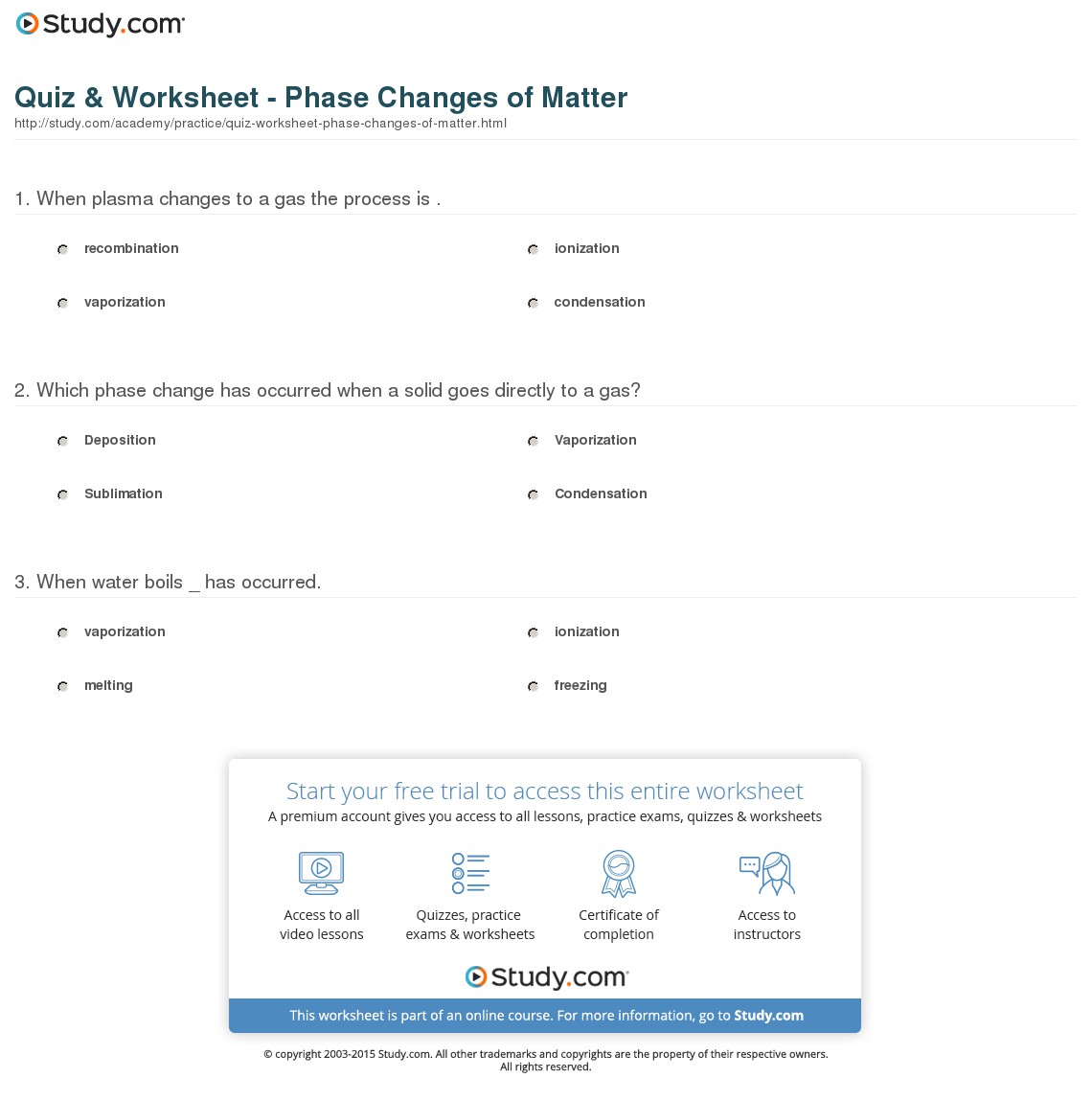 Quiz & Worksheet