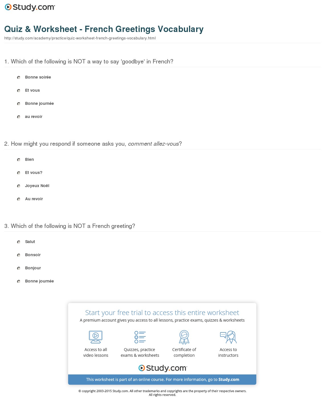 Quiz & Worksheet