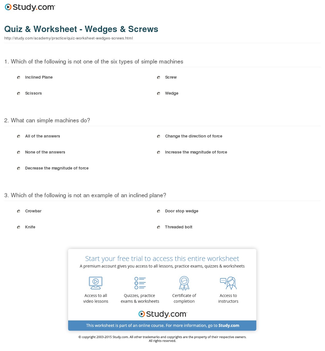 Quiz & Worksheet