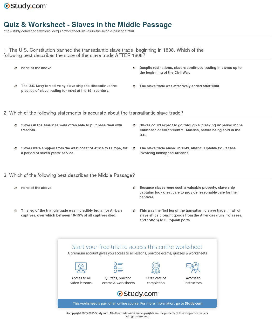 Quiz & Worksheet