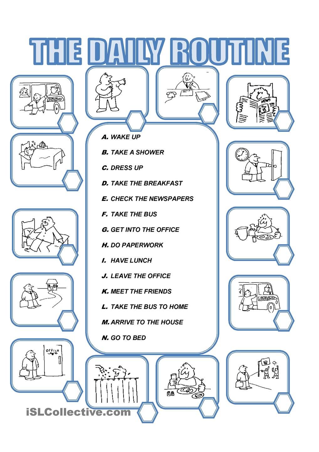 Resultado De Imagen De Worksheet To Teach Daily Routines