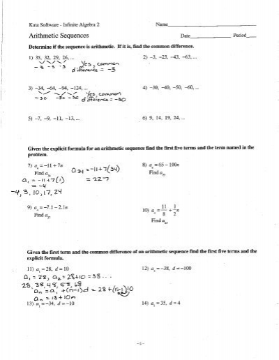 Sequences And Series Worksheets