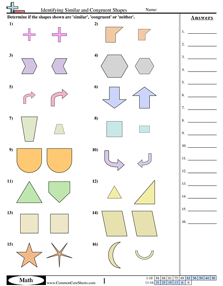 Similar And Congruent Worksheet The Best Worksheets Image