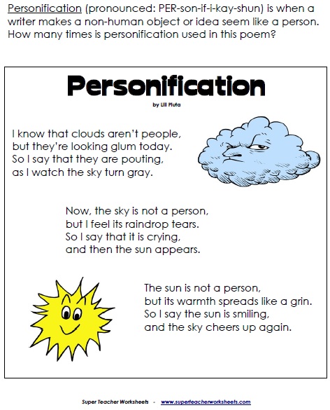 Simile Metaphor Personification Worksheets The Best Worksheets