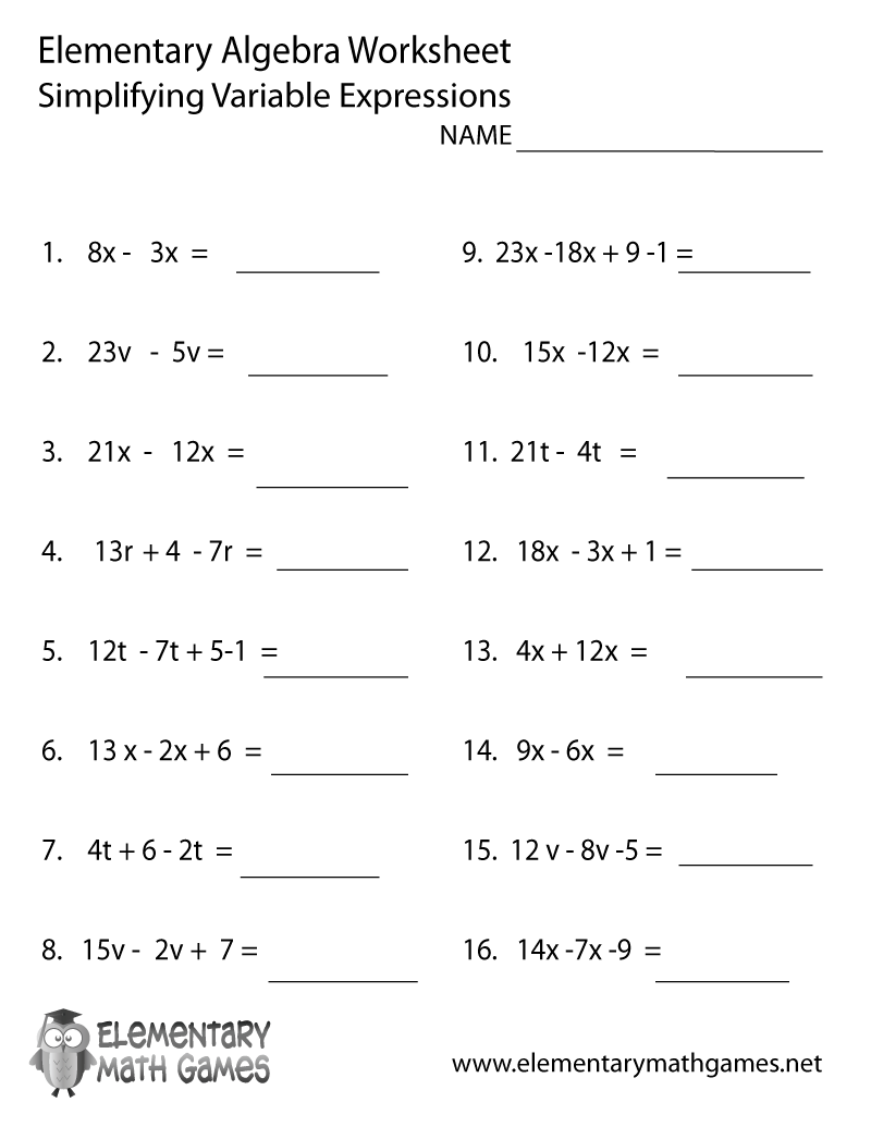 Solve For The Variable Worksheet Worksheets For All