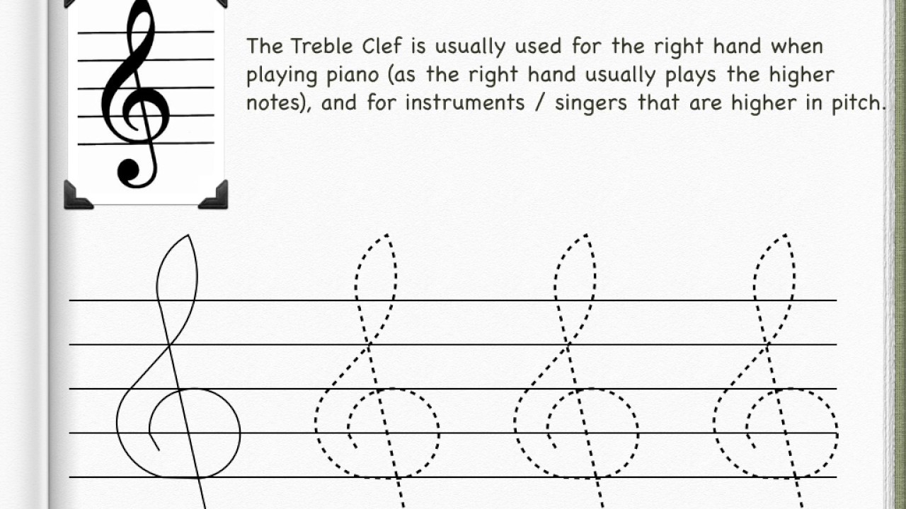 treble-clef-spaces-worksheet