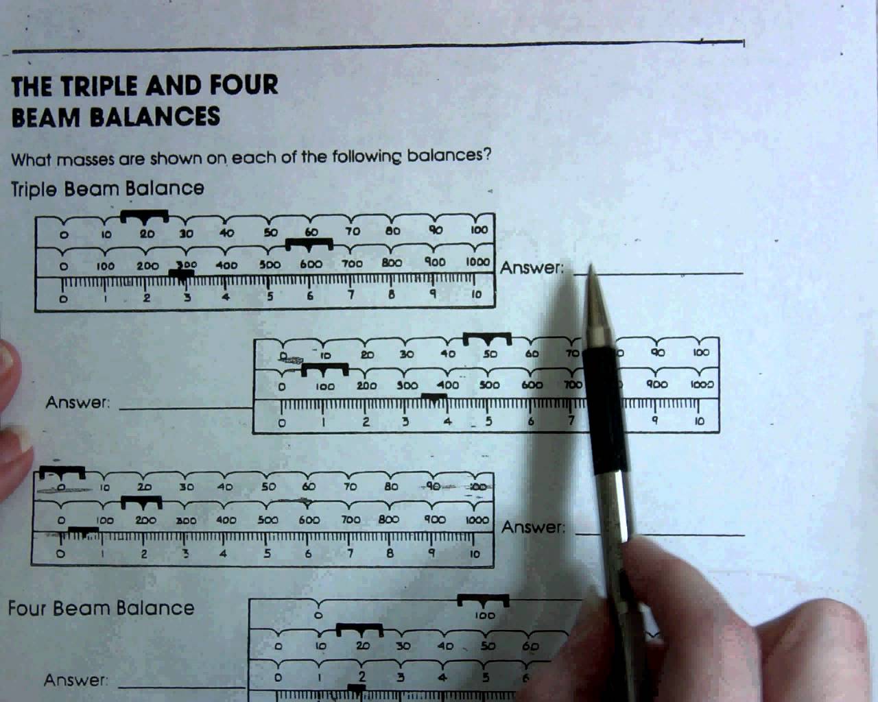 The Triple And Four Beam Balances