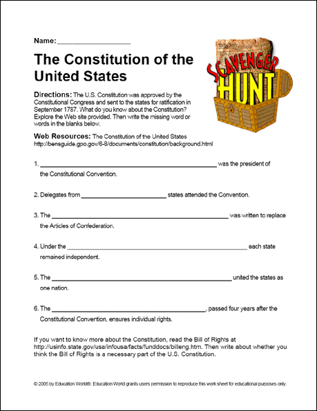 Us Constitution Worksheet The Best Worksheets Image Collection