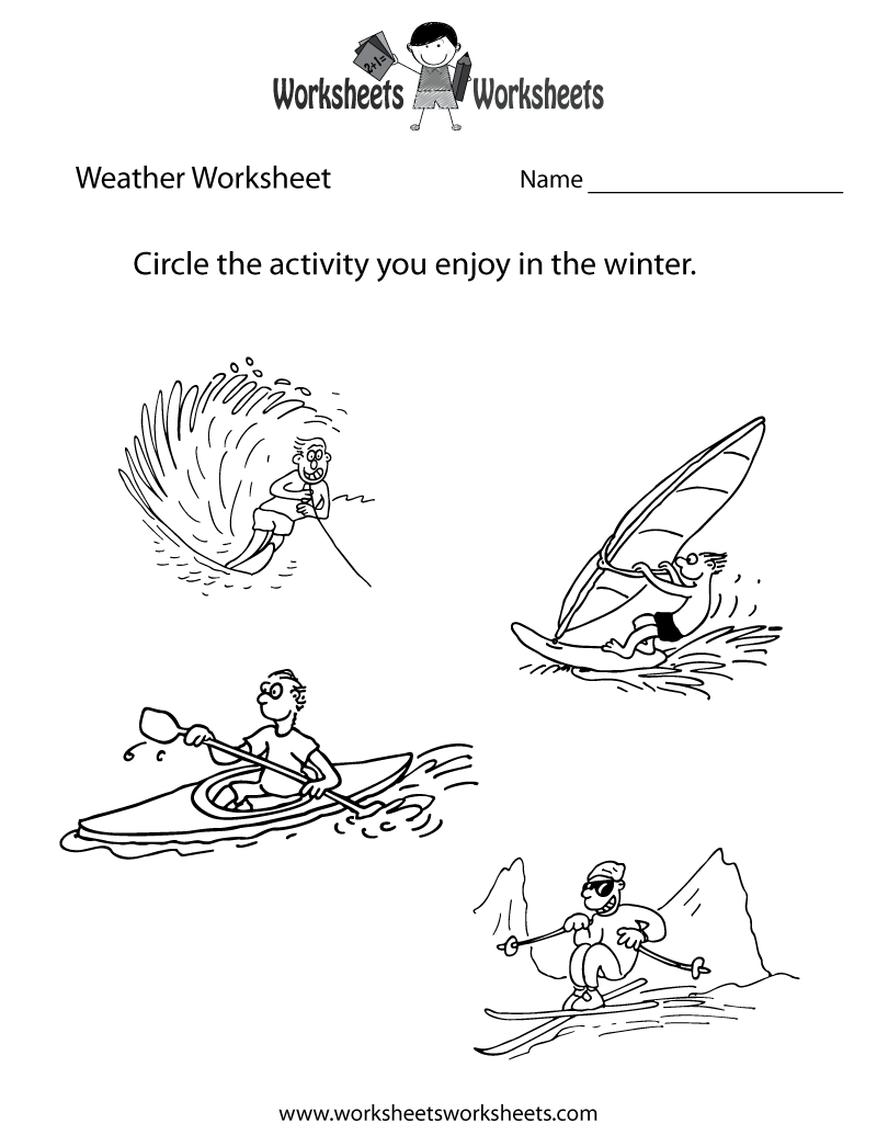 Weather Worksheet For Kids Printable