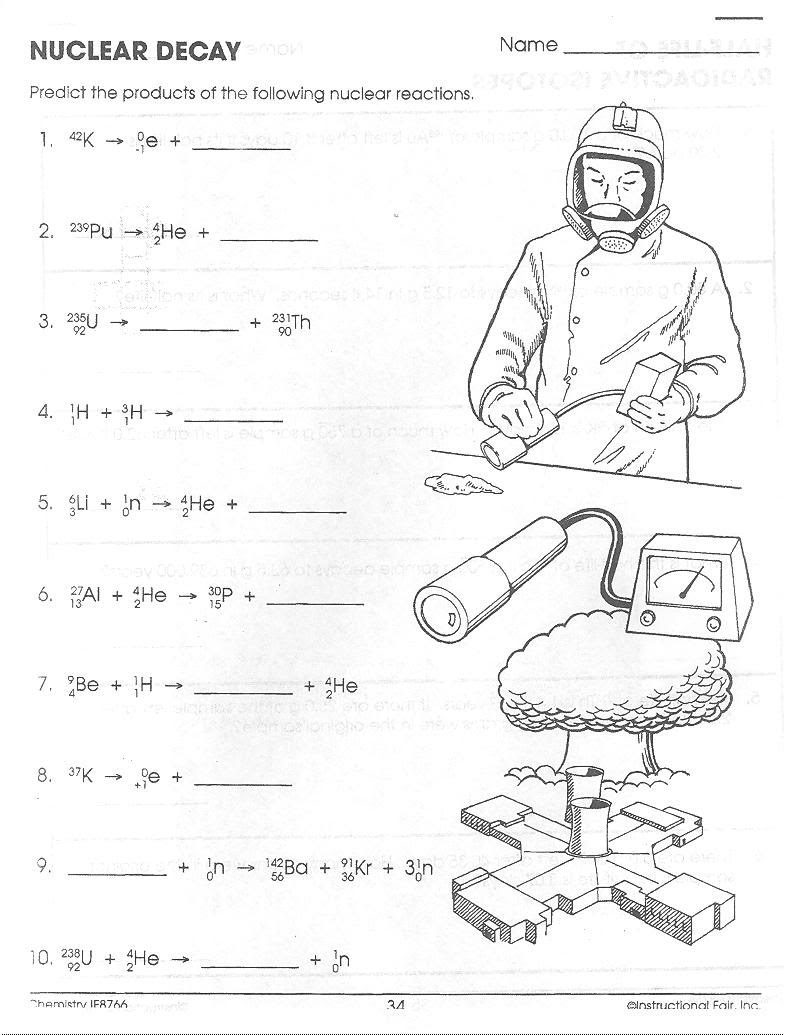 Worksheet  Nuclear Reactions Worksheet  Grass Fedjp Worksheet
