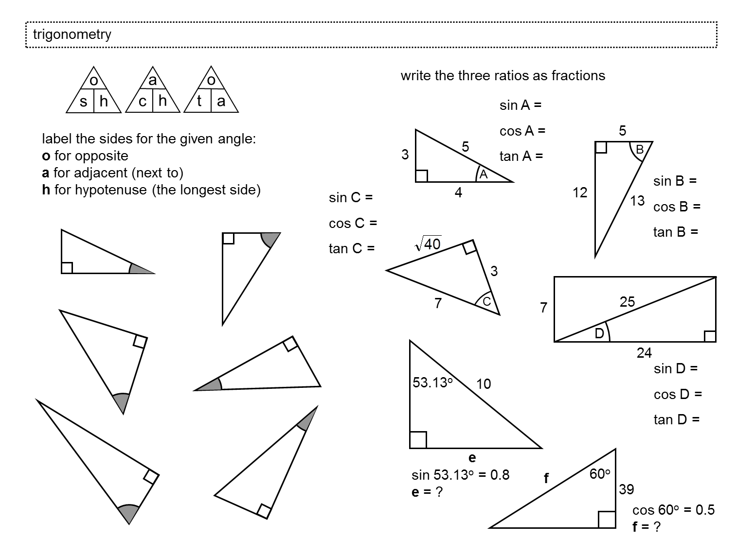 Worksheet  Trigonometry Worksheets  Hate Mysql Worksheet For Everyone