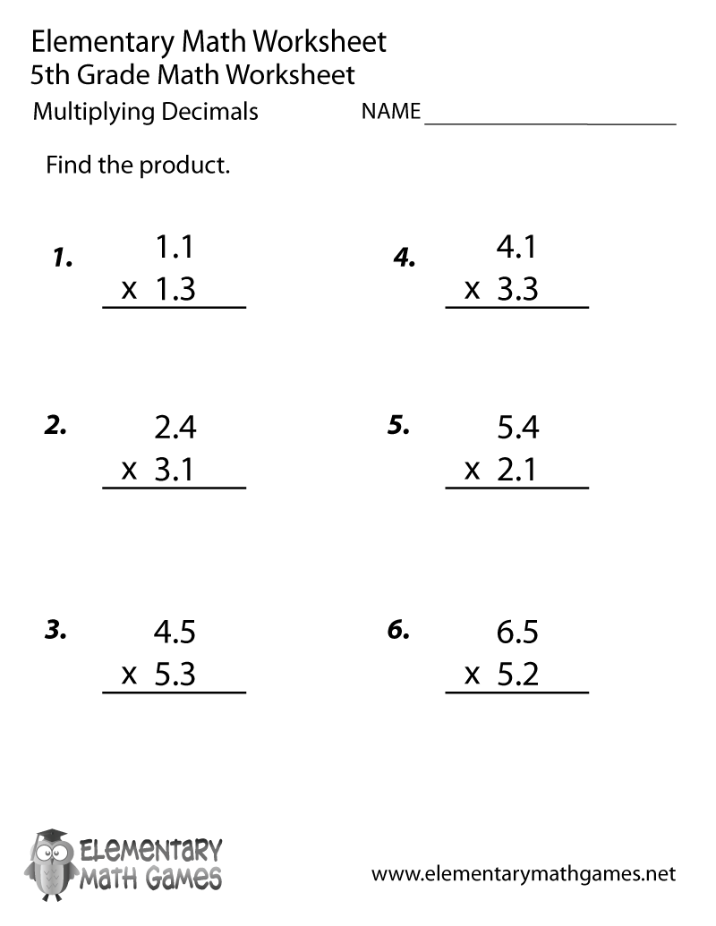 Worksheets  Multiplication Worksheets 5th Grade  Cricmag Free