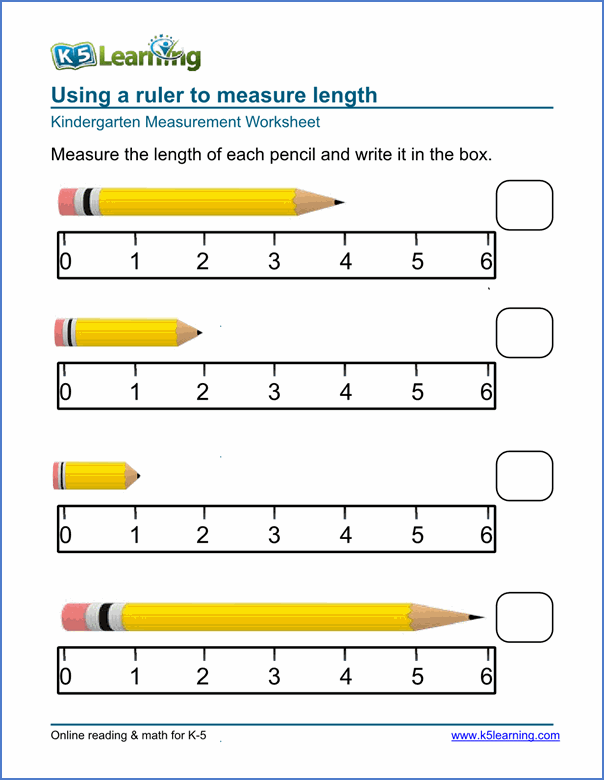 Worksheets Math Measurement