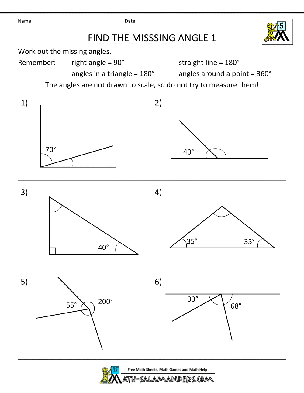 12 Geometry Worksheets