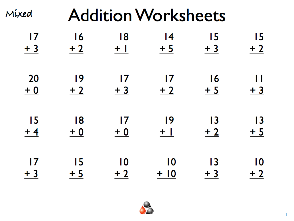 1st Grade Addition Worksheets Printable