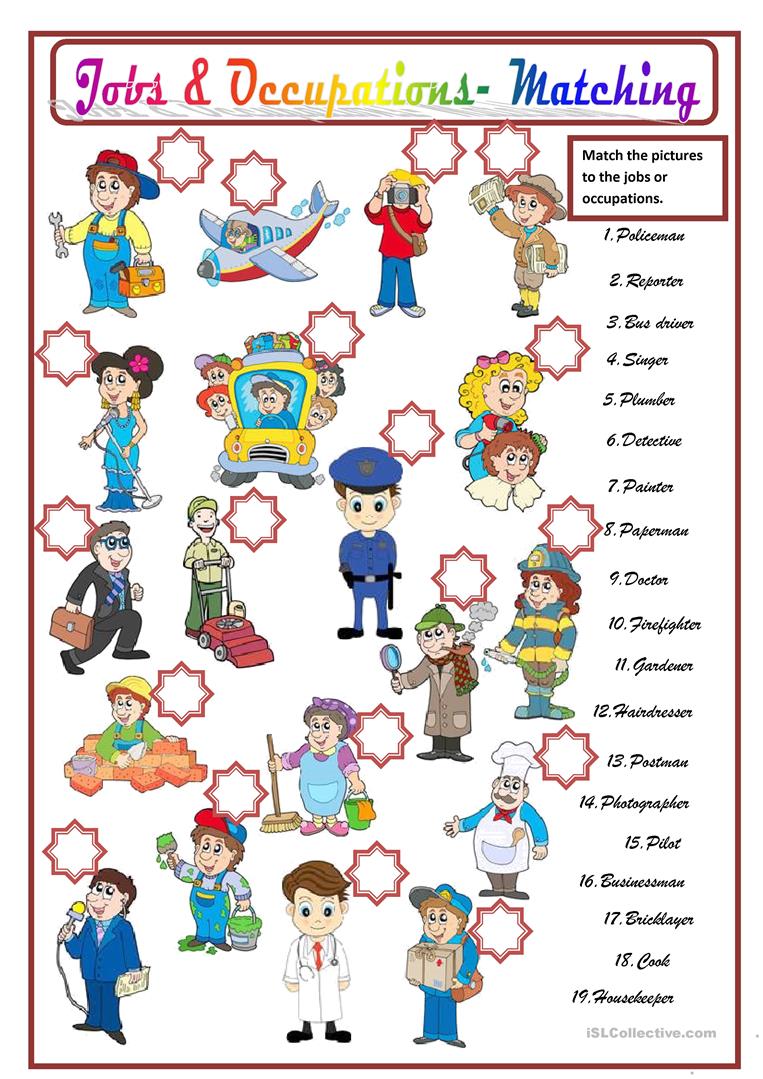 201 Free Esl Occupation Worksheets