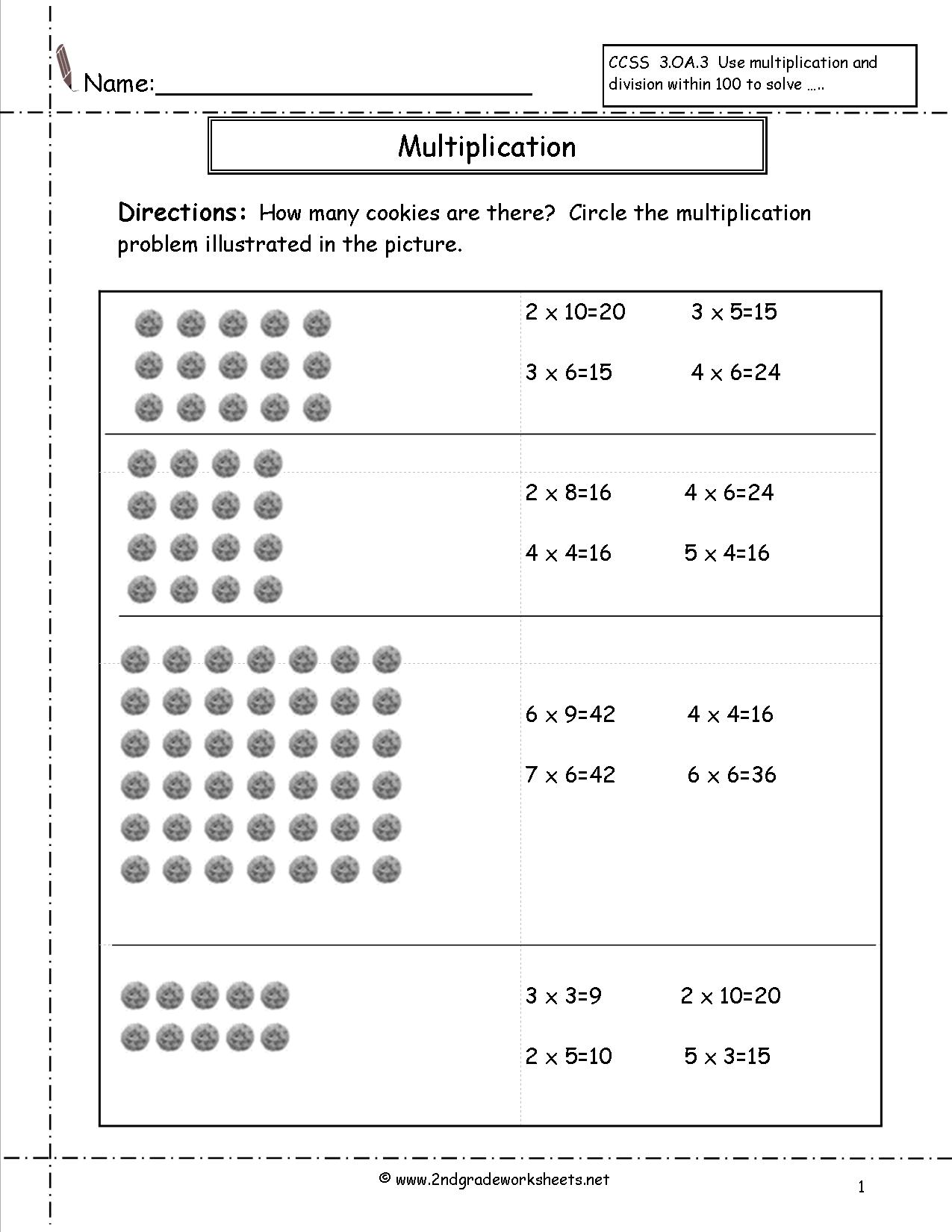 3rd Grade Math Array Worksheets The Best Worksheets Image