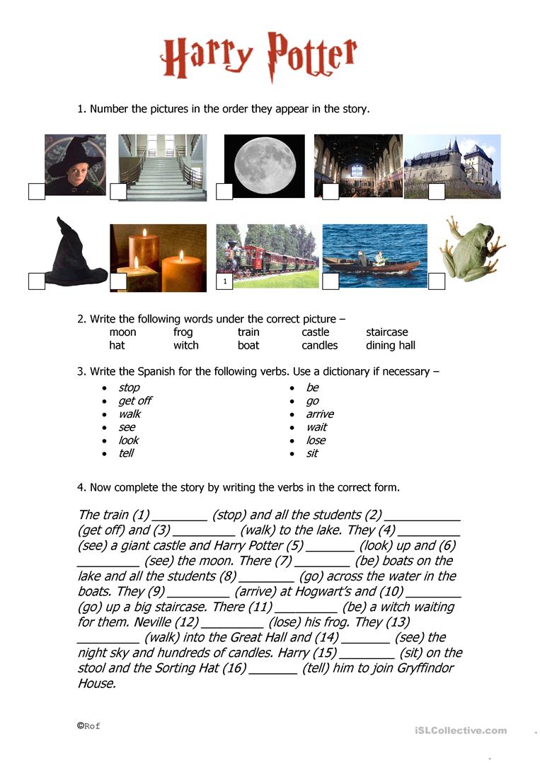 44 Free Esl Harry Potter Worksheets