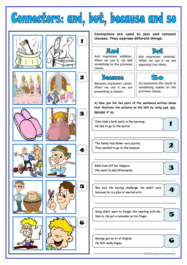 53 Free Esl Connectors Worksheets