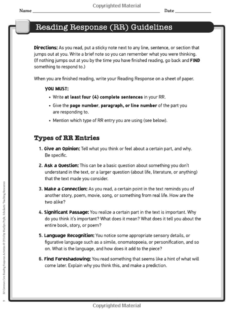 5 Reading Response Activities To Invite Higher Thinking