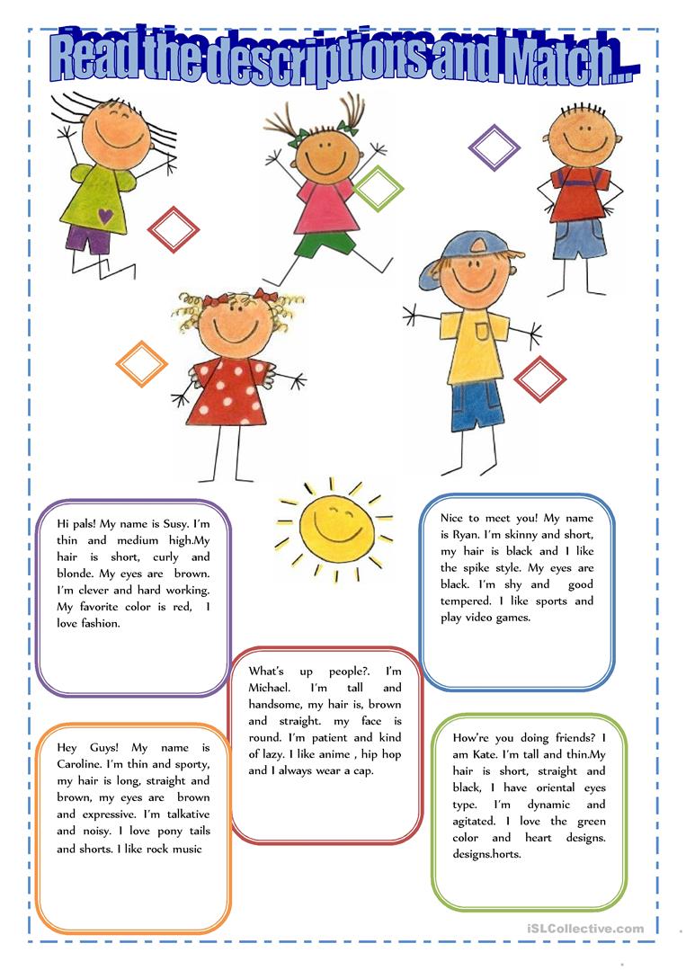 69 Free Esl Physical Description Worksheets