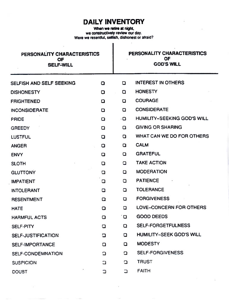 Aa Step 6 Worksheet