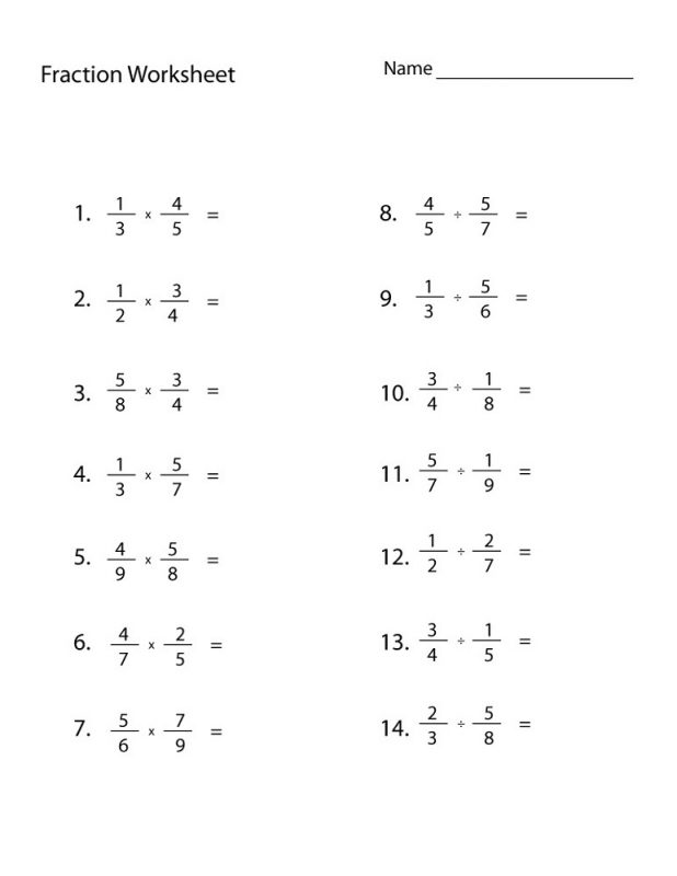 Awesome Collection Of 6th Grade Math Fractions Worksheets 6th