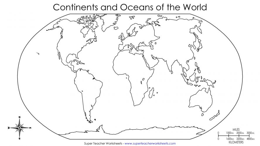 Best Photos Of World Map Blank Worksheet Outline Black And White