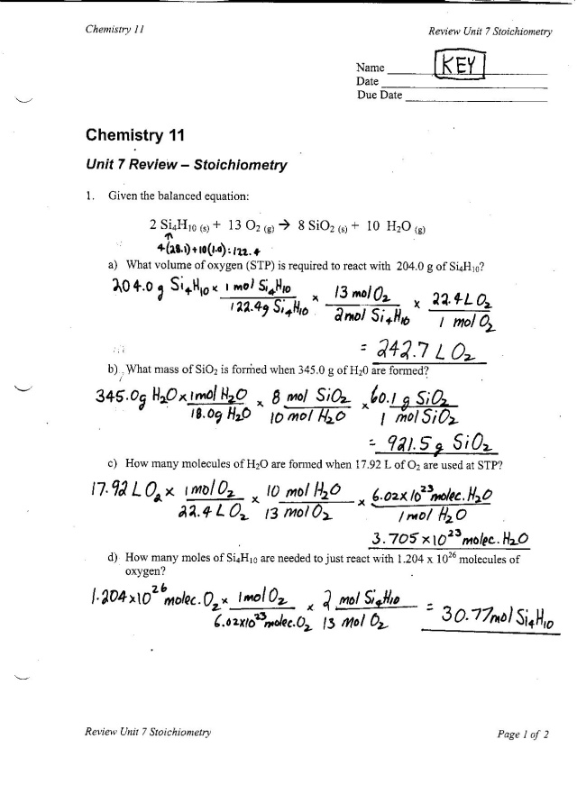 Chemistry A Study Of Matter Worksheet Mole Mass Problems