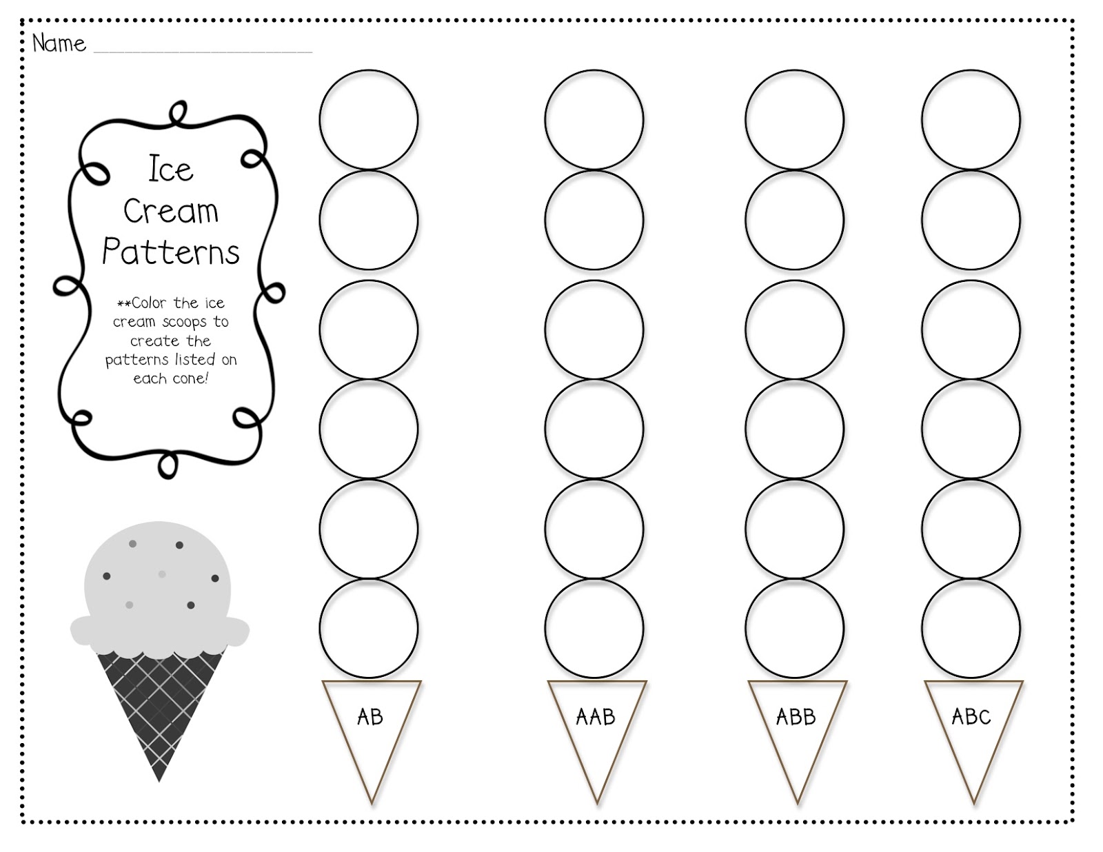 Collection Of Kindergarten Pattern Worksheet