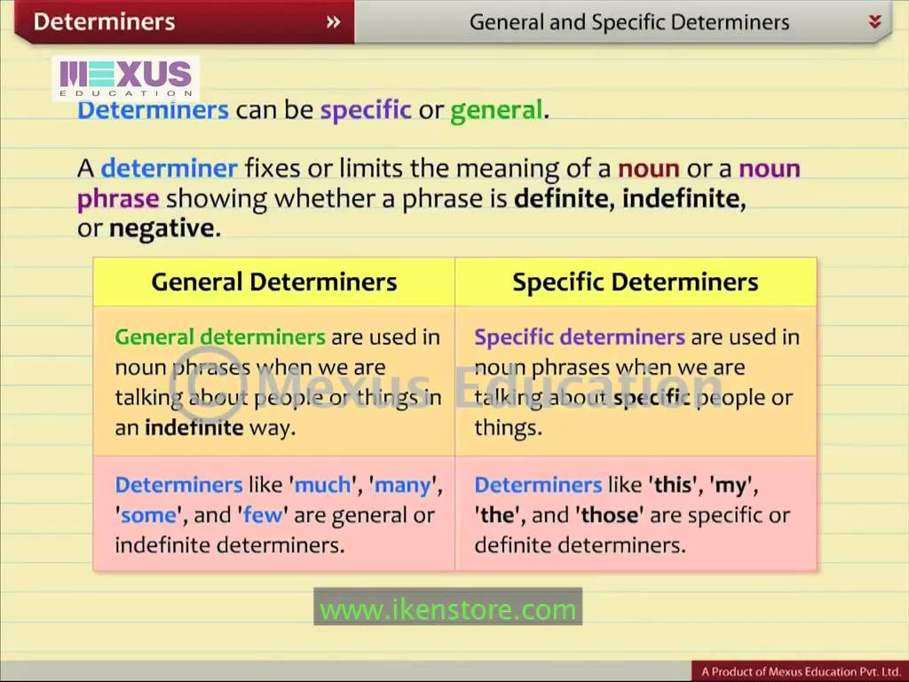 Determiners
