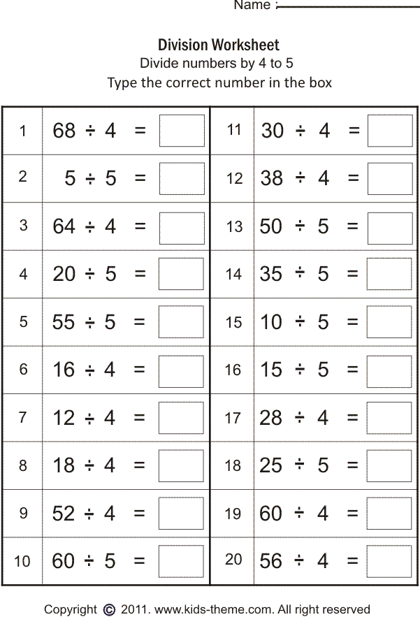 Division Math Worksheets Grade 4 The Best Worksheets Image