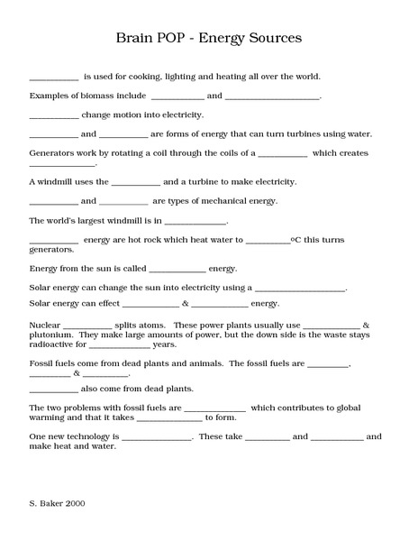 Energy Resource Worksheet The Best Worksheets Image Collection