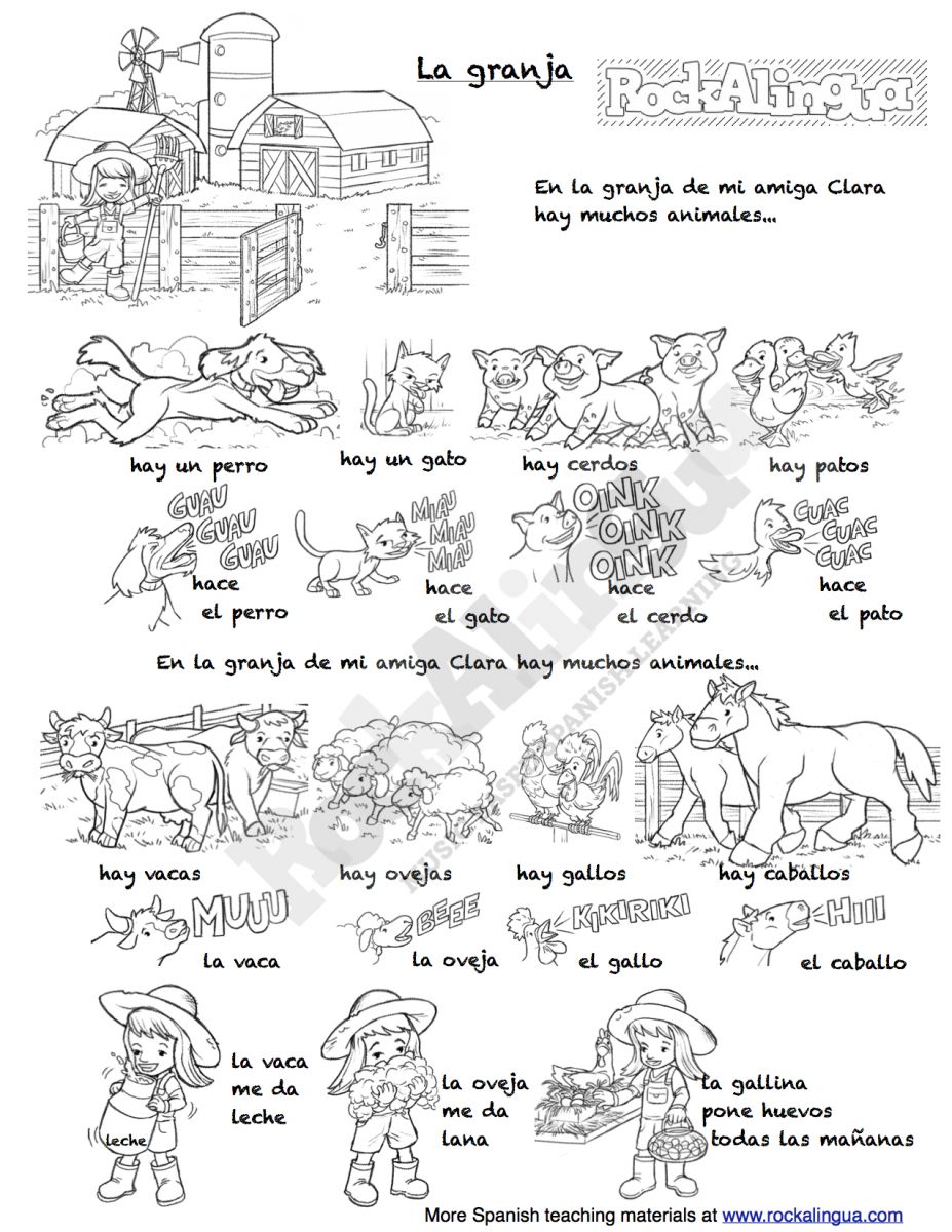 Farm Animals Song In Spanish For Kids Rockalingua Animal Farm Animals Song In Spanish For Kids Rockalingua Animal