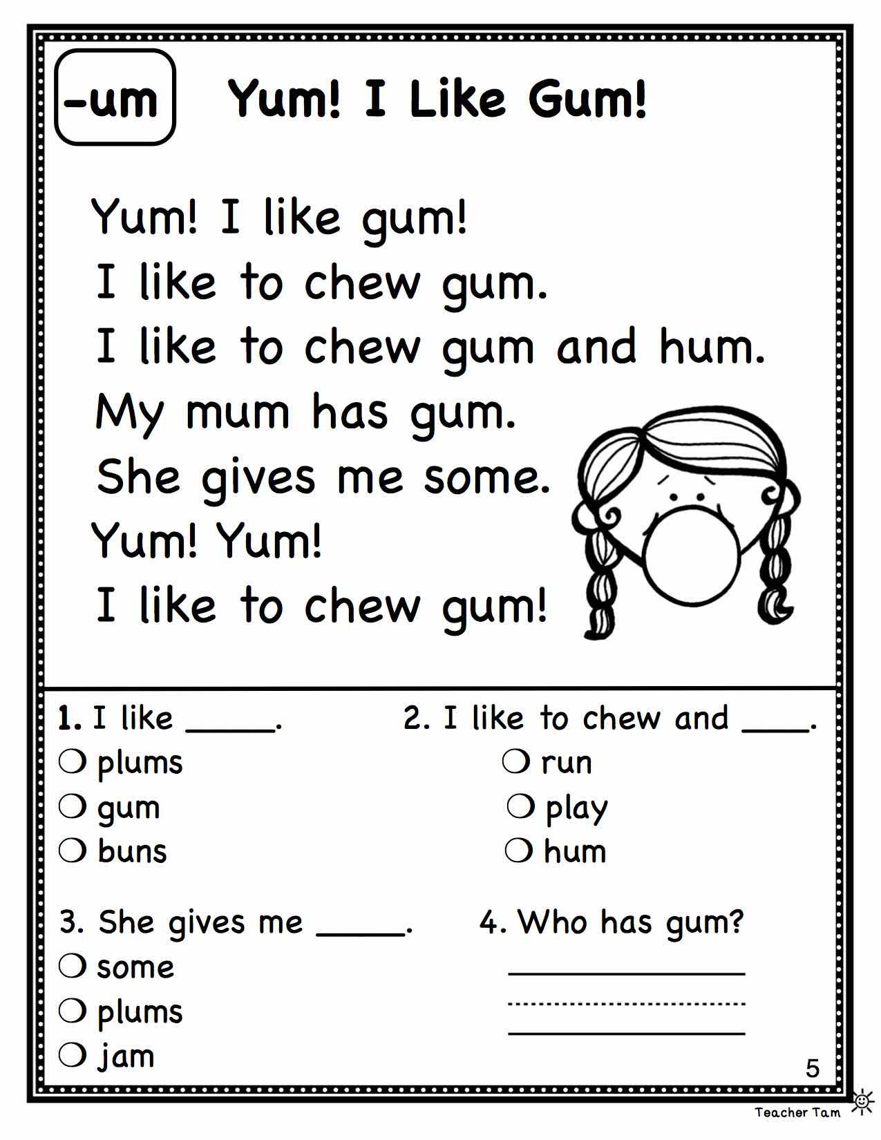 Free Comprehension Worksheets For Grade 1 Image Collections