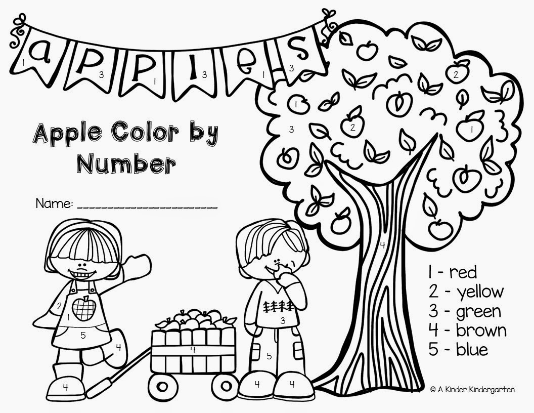 Free Printable Letter A Coloring Worksheet For Kindergarten Apple