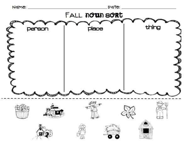 Free Printable Noun Worksheets For Kindergarten 24621