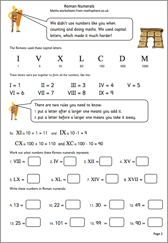 Free Roman Numeral Worksheets The Best Worksheets Image Collection