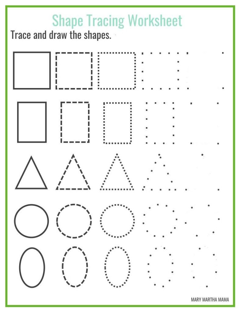 Free Shape Tracing Printables