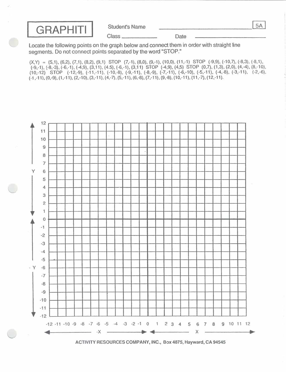 Graphiti Math Worksheets