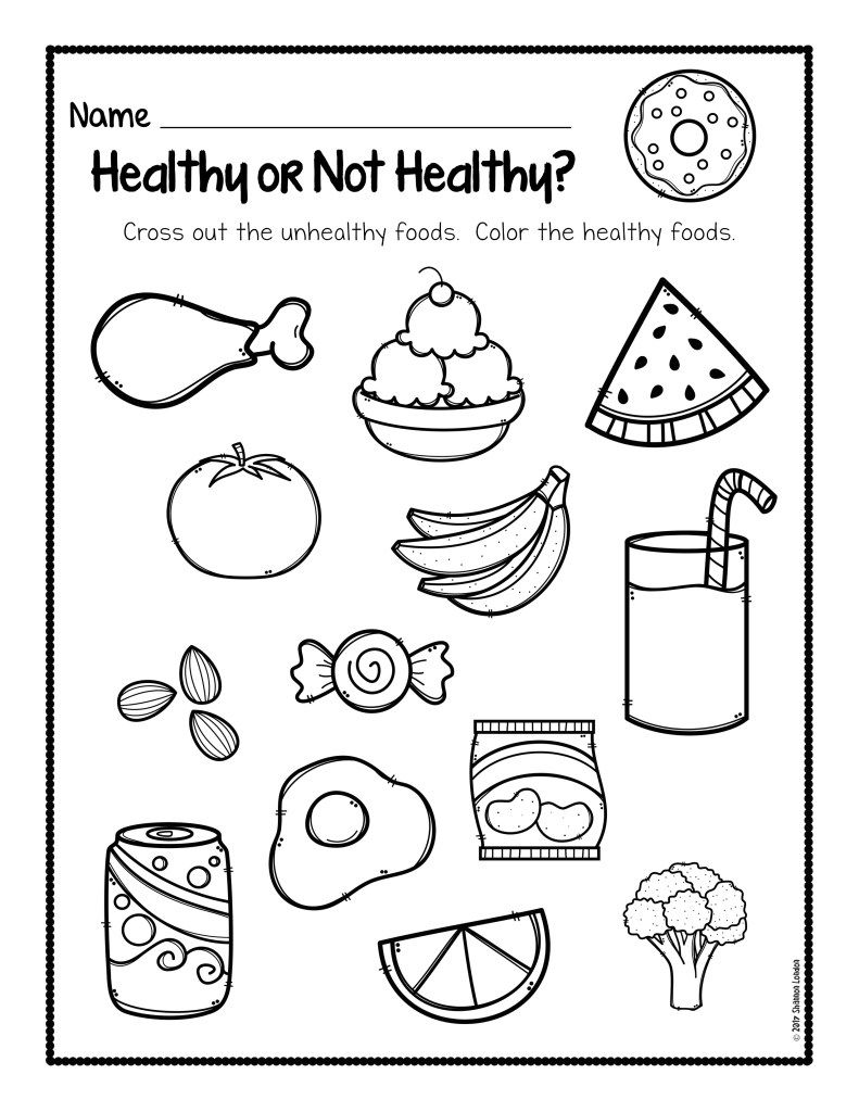 Healthy Foods Worksheet [free Download