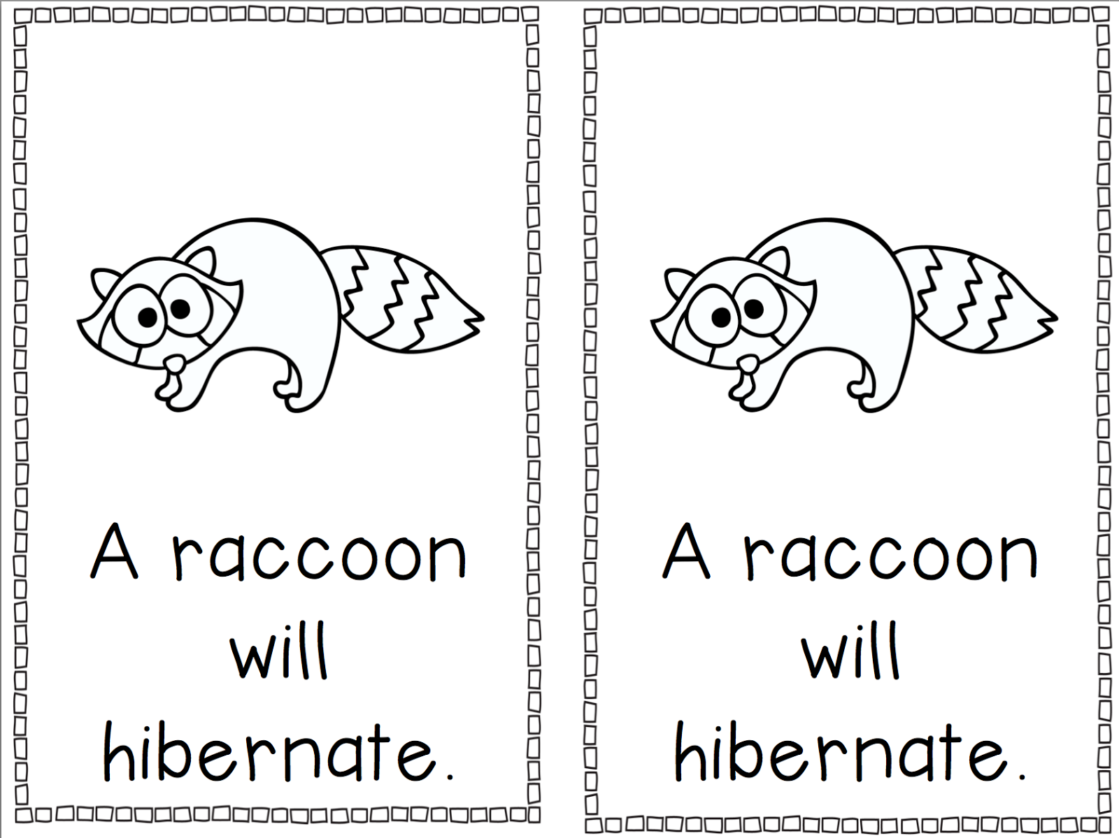 Hibernation Worksheets For Preschoolers