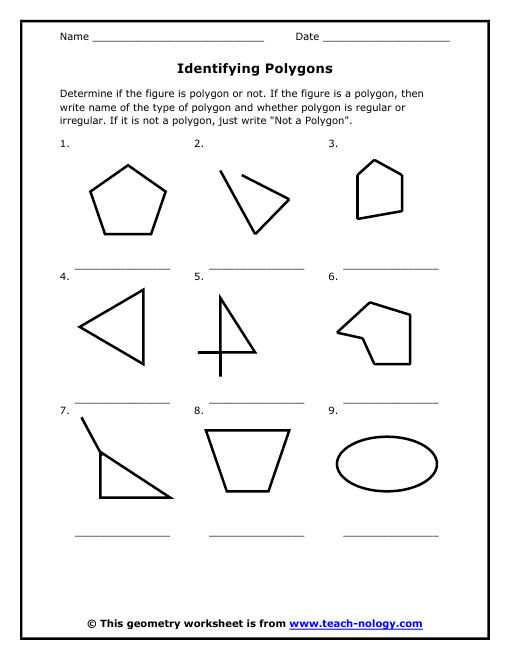 Ideas Of Polygons Worksheets About Template Sample